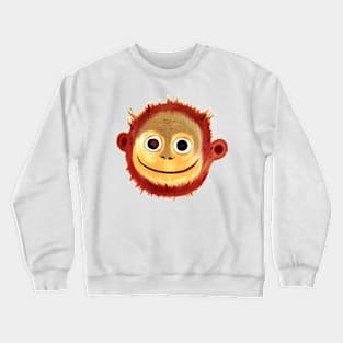 Monkey Face hand Drawn Crewneck Sweatshirt